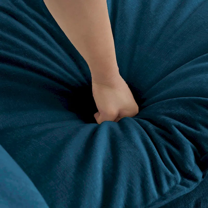 Modern Accent Chair with Ottoman Upholstered Armchair