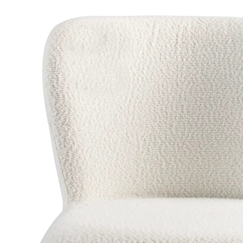 Roomfitters 30 Modern Barstool, White Seat with Black Metal Legs and Gold-Tipped Ends, Contemporary Bar Chair, White