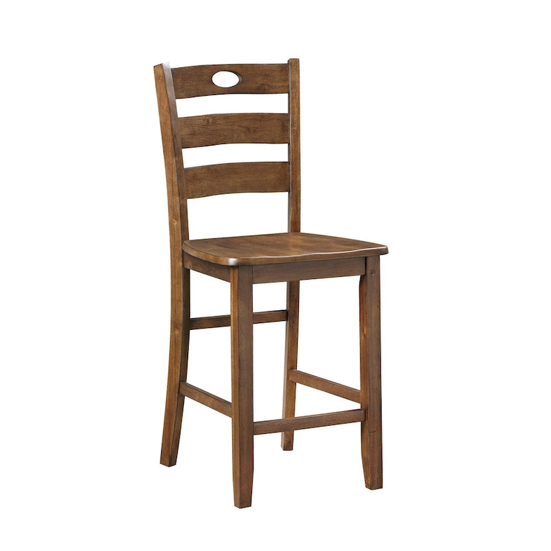 5 Piece Counter Height Dining Table and Chair Set, Wooden Kitchen Furniture Set with Square Table and 4 Chairs