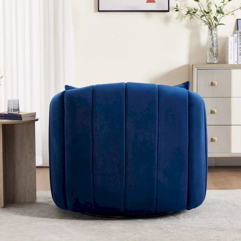 40.4W Upholstered Swivel Accent Chair Set of 2,Modern Swivel Single Sofa Chair with Pillows