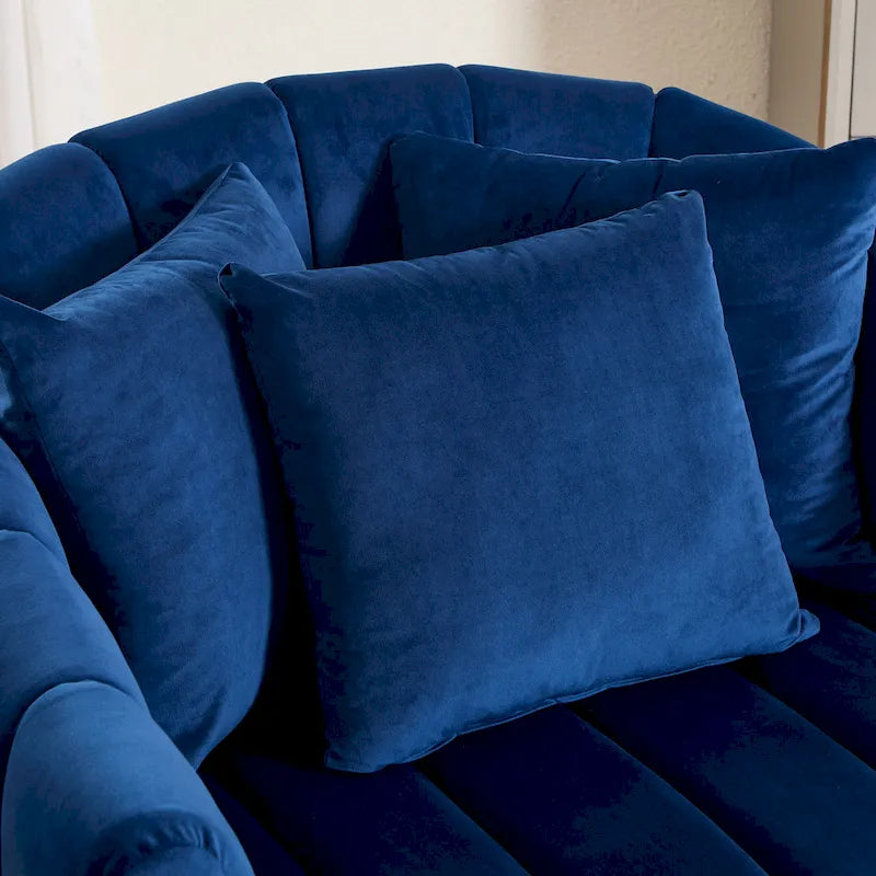 40.4W Upholstered Swivel Accent Chair Set of 2,Modern Swivel Single Sofa Chair with Pillows