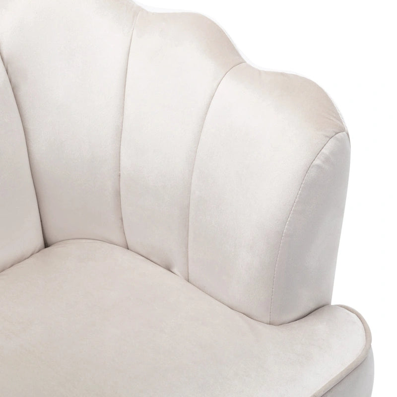 76.25 Velvet Channel Stitching 3-seater Sofa with Metal Legs for Living Room