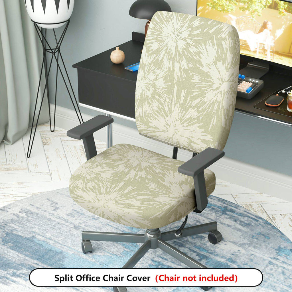 2-Piece Abstract Starburst Pattern  Computer Chair Cover Set, Seat and Backrest