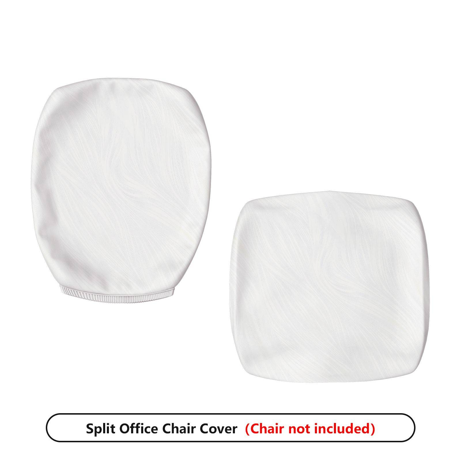 2-Piece Modern Minimalist Stylish White Elegant  Computer Chair Cover Set, Seat and Backrest
