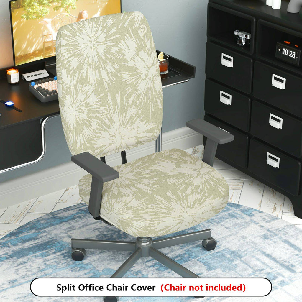 2-Piece Abstract Starburst Pattern  Computer Chair Cover Set, Seat and Backrest