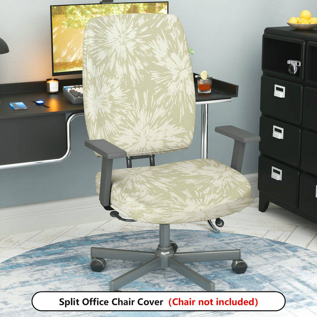 2-Piece Abstract Starburst Pattern  Computer Chair Cover Set, Seat and Backrest