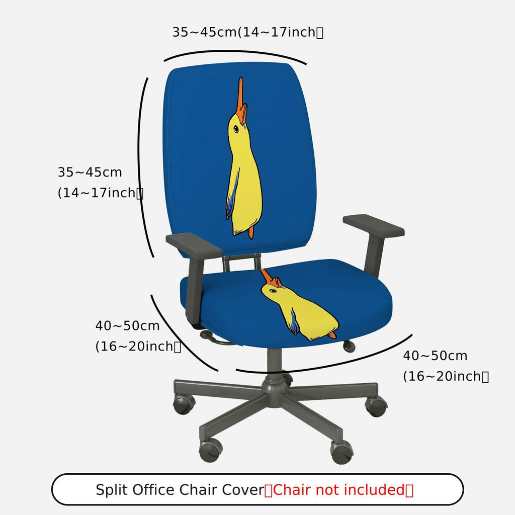 2-Piece Animal Fun Colorful Playful Cute  Computer Chair Cover Set, Seat and Backrest