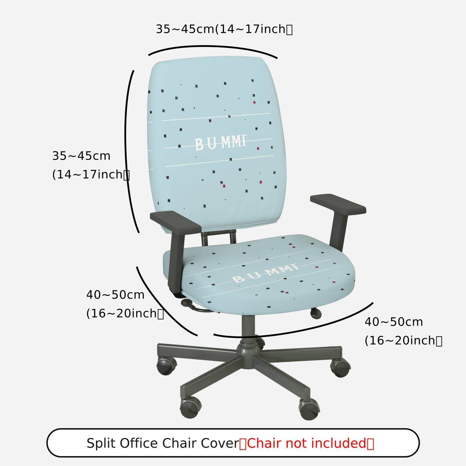 2-Piece Geometric Pattern Simple Modern Abstract  Computer Chair Cover Set, Seat and Backrest