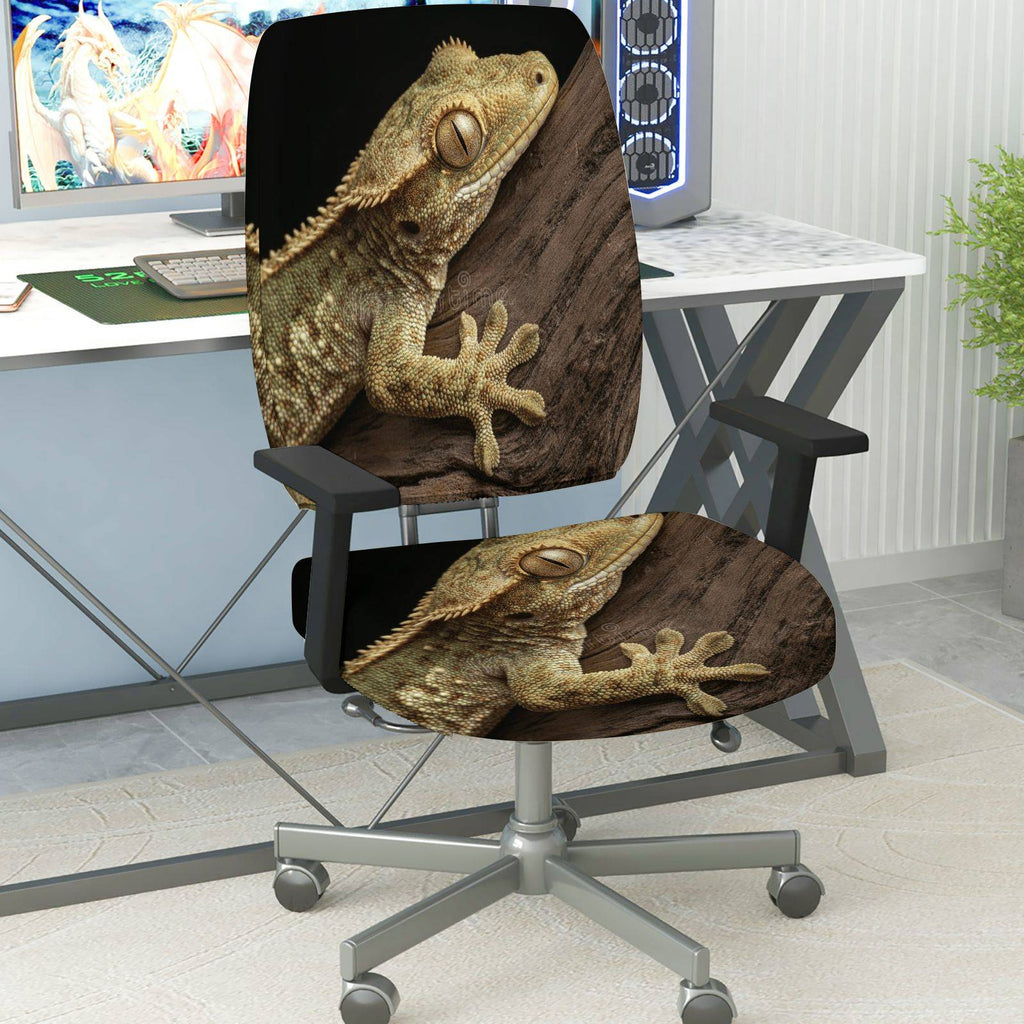 2-Piece Animal Nature Pattern Decorative  Computer Chair Cover Set, Seat and Backrest