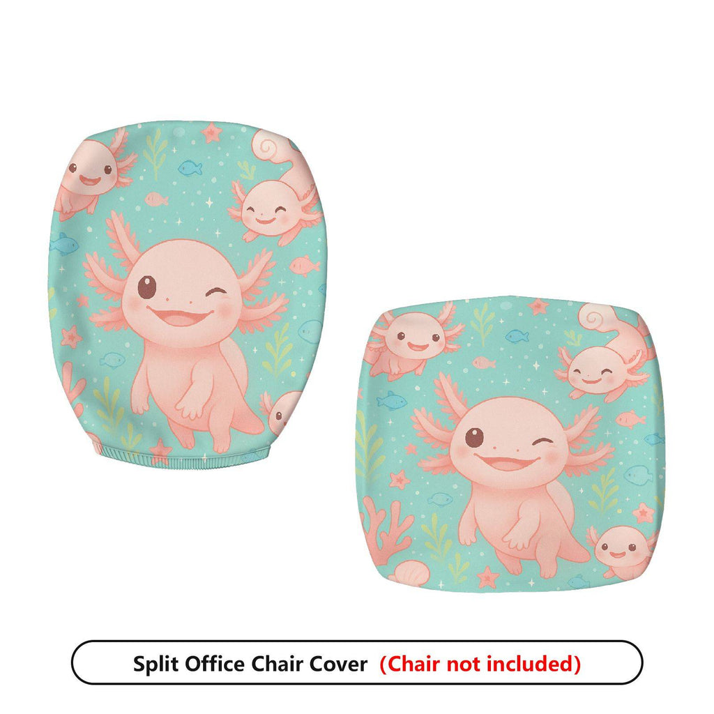 2-Piece Animal Ocean Style  Computer Chair Cover Set, Seat and Backrest