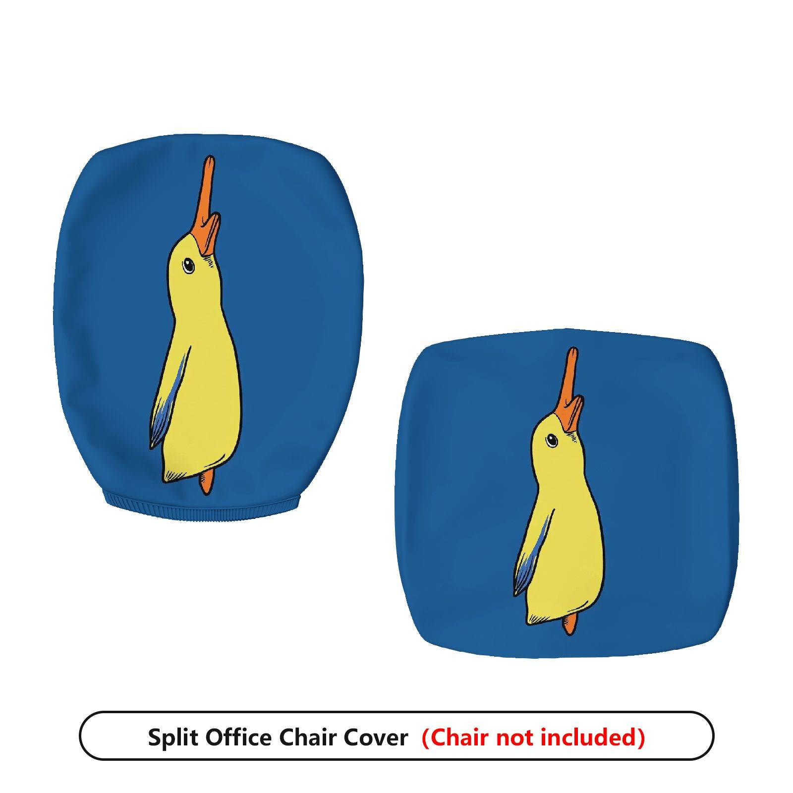 2-Piece Animal Fun Colorful Playful Cute  Computer Chair Cover Set, Seat and Backrest