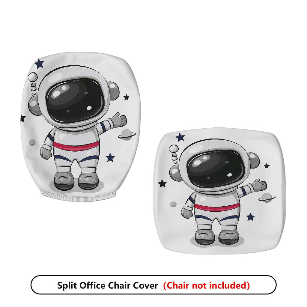 2-Piece Astronaut Space Star Galaxy  Computer Chair Cover Set, Seat and Backrest