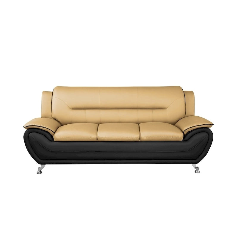 Michael Segura Bonded Leather Upholstered Sofa