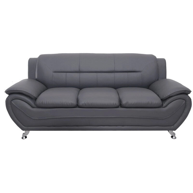 Michael Segura Bonded Leather Upholstered Sofa