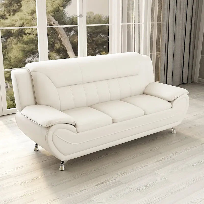 Michael Segura Bonded Leather Upholstered Sofa
