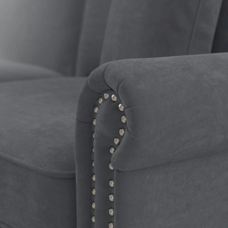 Bush Furniture Coventry Living Room Accent Chair with Ottoman Set