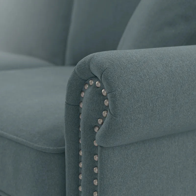 Bush Furniture Coventry Living Room Accent Chair with Ottoman Set