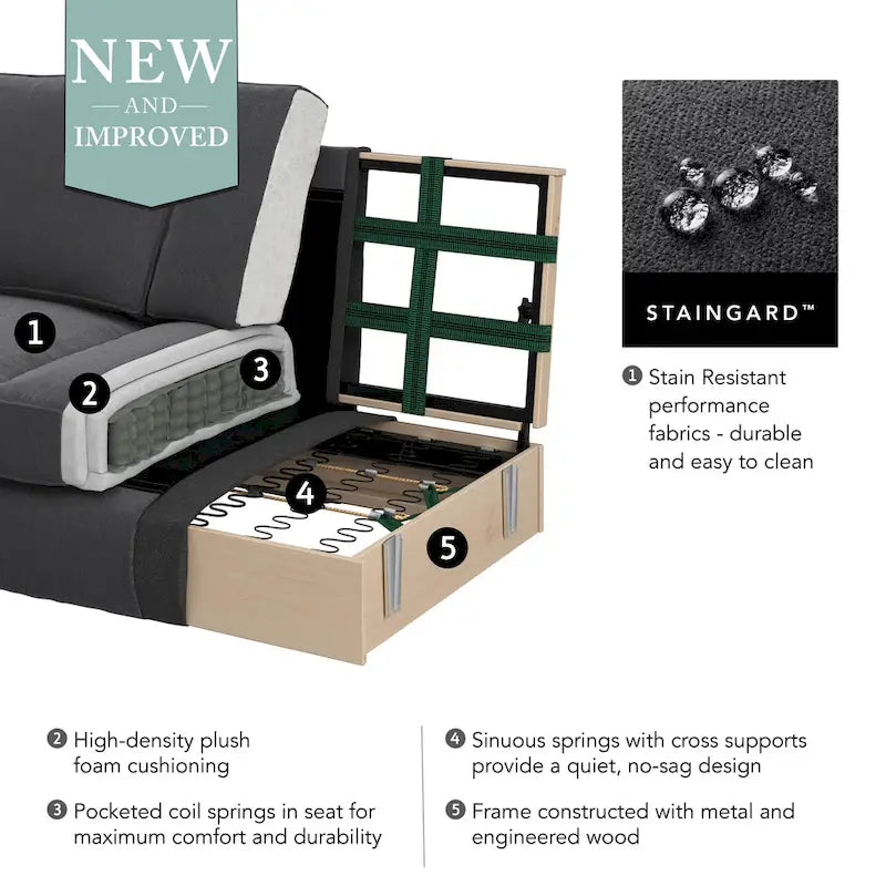 Bush Furniture Coventry Living Room Accent Chair with Ottoman Set