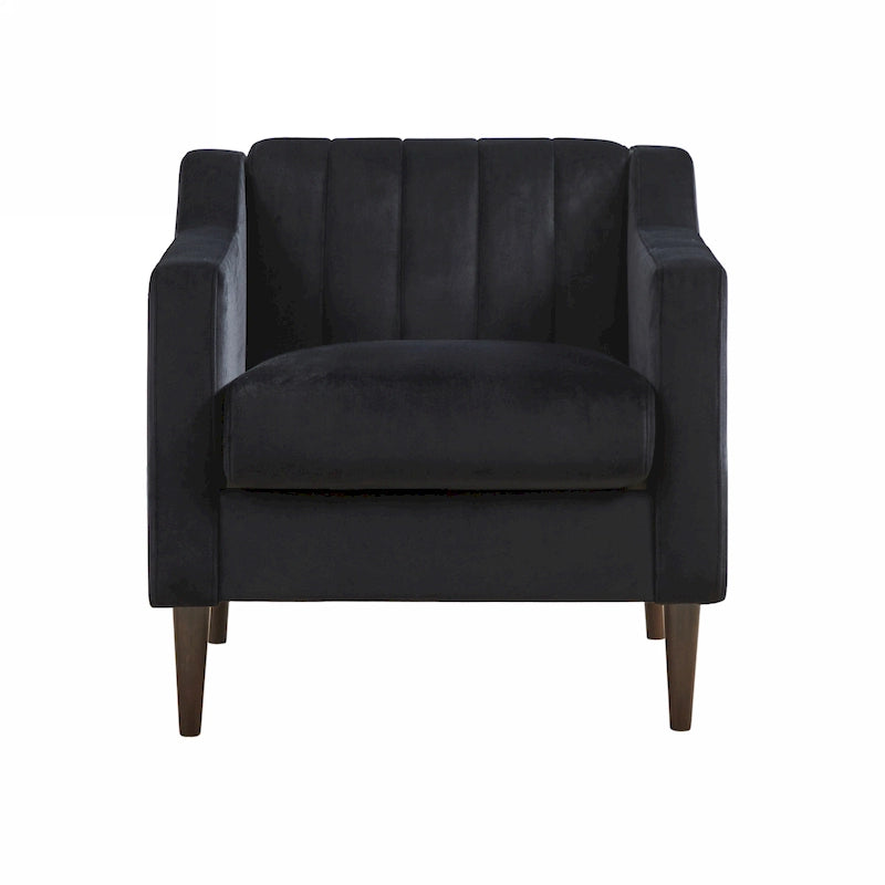 Modern Upholstered Tufted Accent Chair with Metal Legs