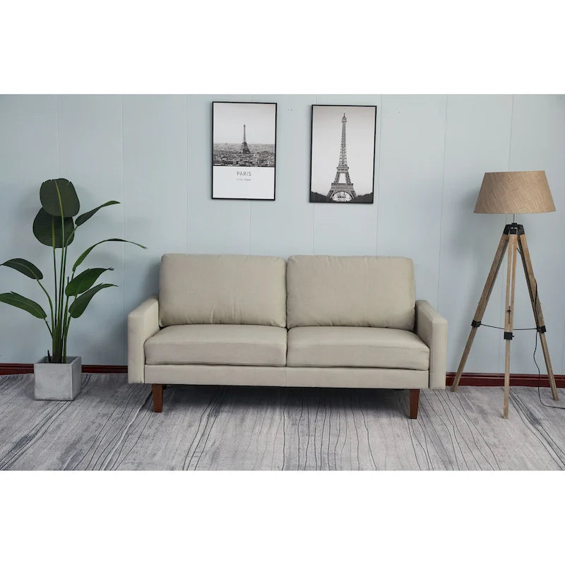 Adelaide 70 Linen Square Arm Sofa