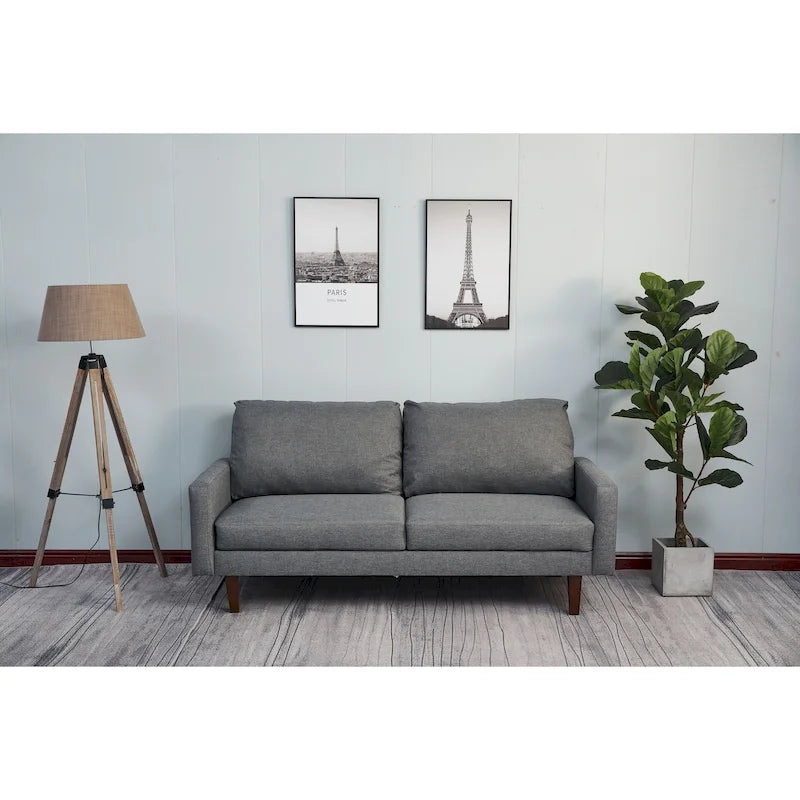 Adelaide 70 Linen Square Arm Sofa