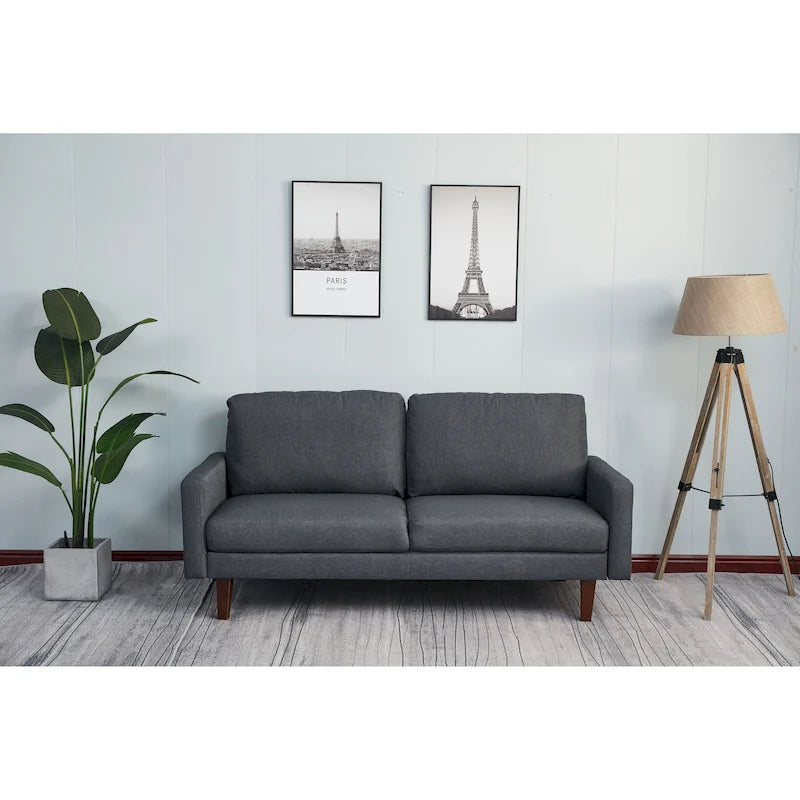 Adelaide 70 Linen Square Arm Sofa