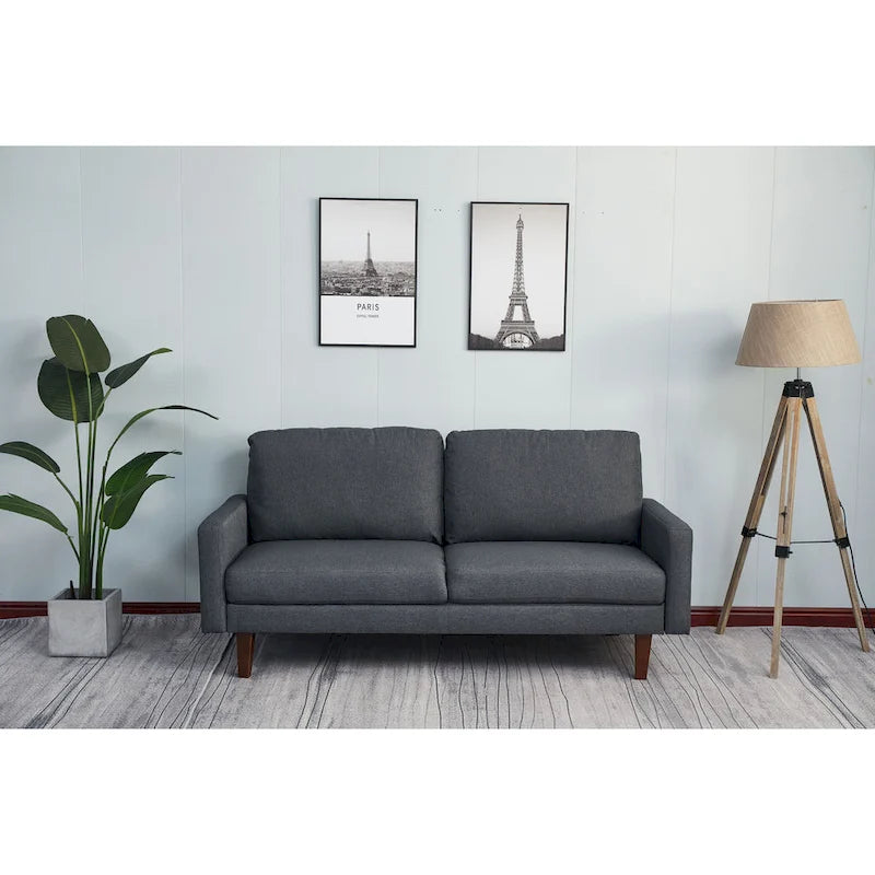 Adelaide 70 Linen Square Arm Sofa