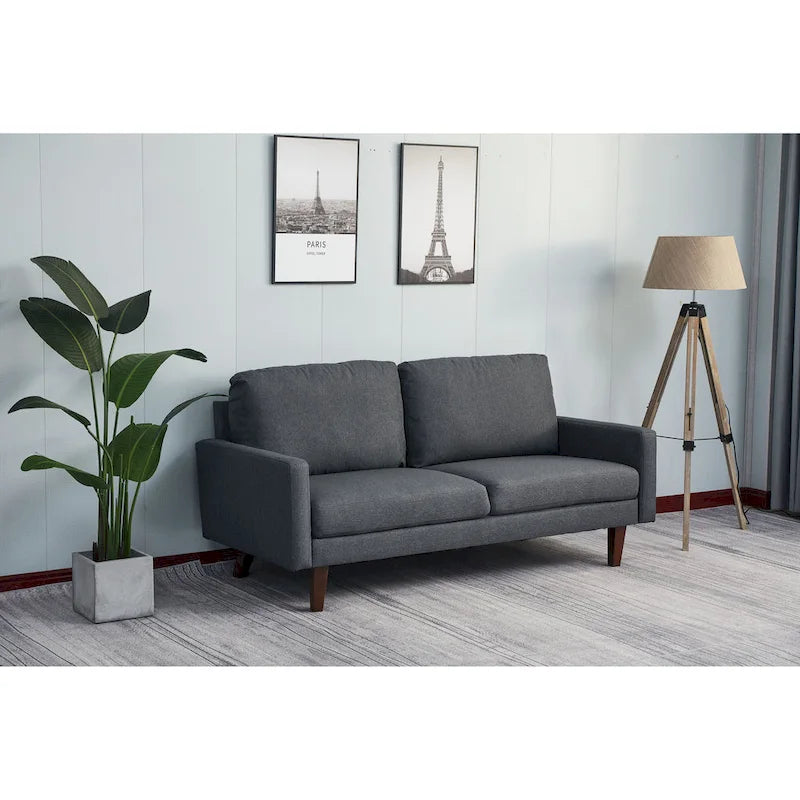 Adelaide 70 Linen Square Arm Sofa