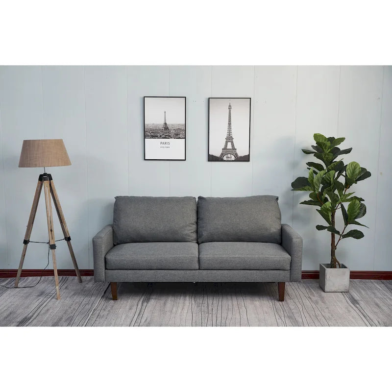 Adelaide 70 Linen Square Arm Sofa