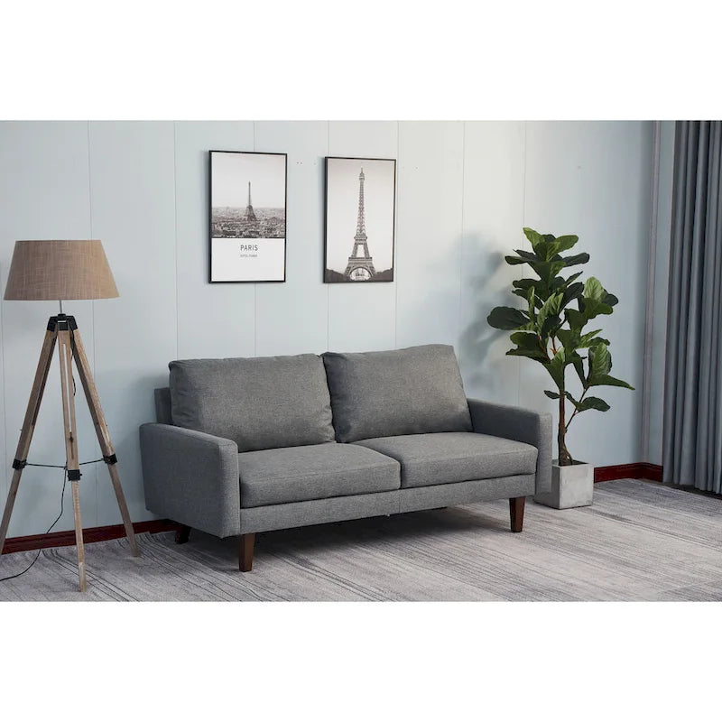 Adelaide 70 Linen Square Arm Sofa