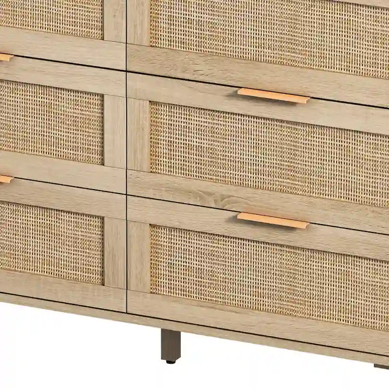 43.316-Drawers Rattan Storage Cabinet
