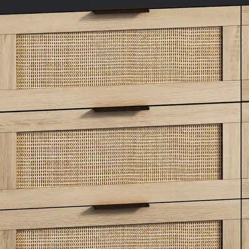 43.316-Drawers Rattan Storage Cabinet