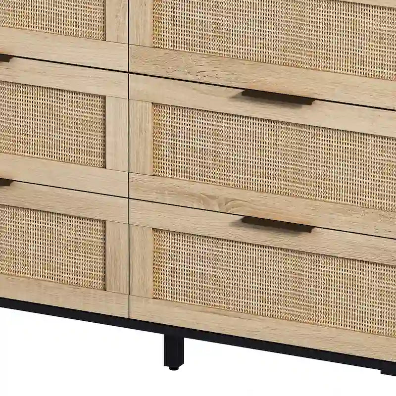 43.316-Drawers Rattan Storage Cabinet
