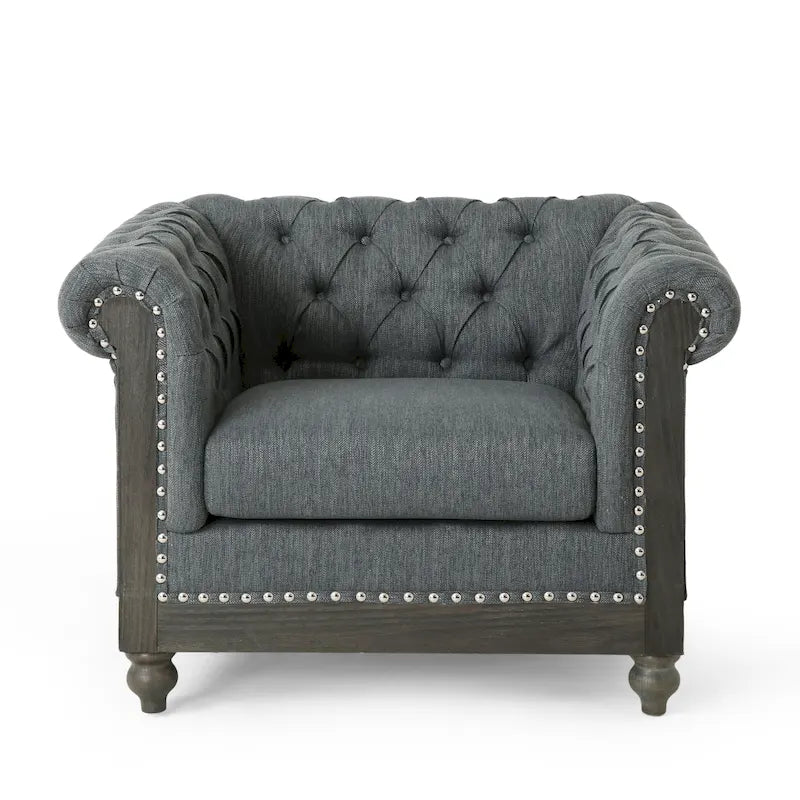Castalia Chesterfield Tufted Club Chair by Christopher Knight Home - 39.00 L x 33.50 W x 28.00 H