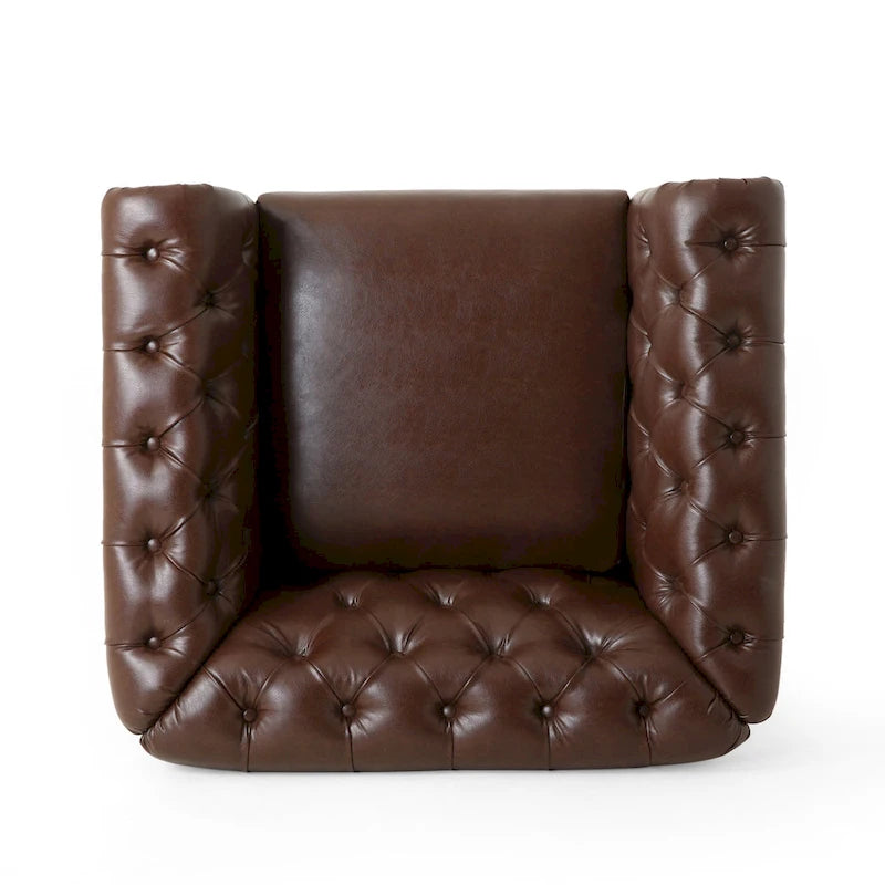 Castalia Chesterfield Tufted Club Chair by Christopher Knight Home - 39.00 L x 33.50 W x 28.00 H