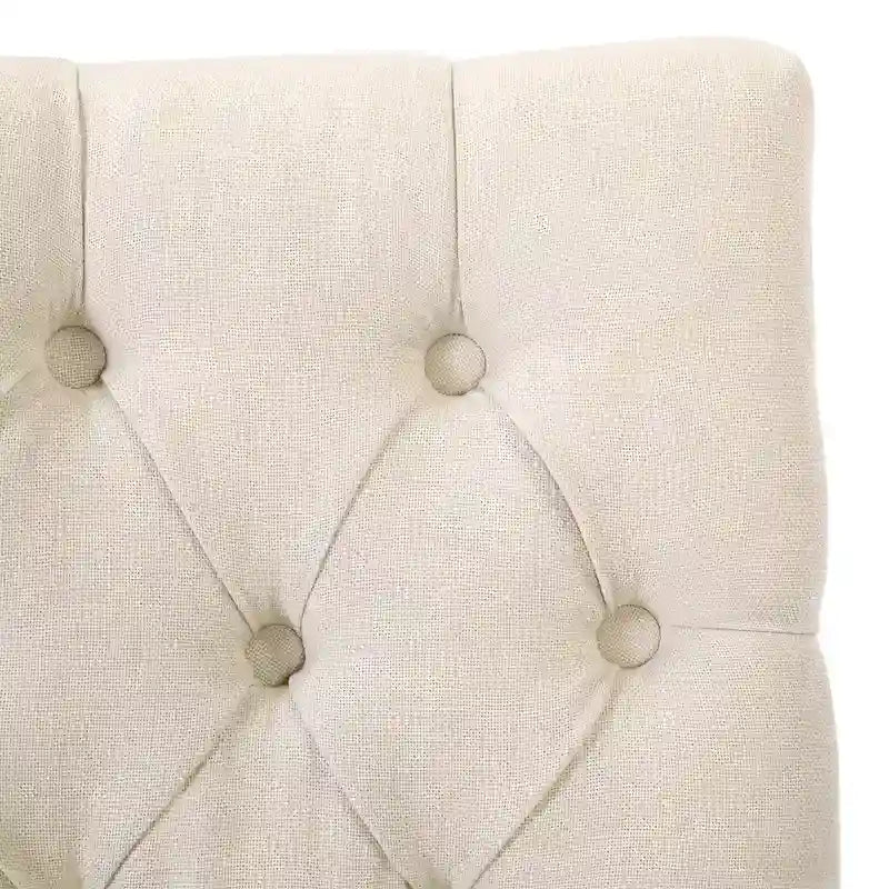 Carter 24 Classic Button Tufted Counter Stool Black Finished Legs