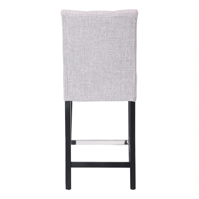 Carter 24 Classic Button Tufted Counter Stool Black Finished Legs