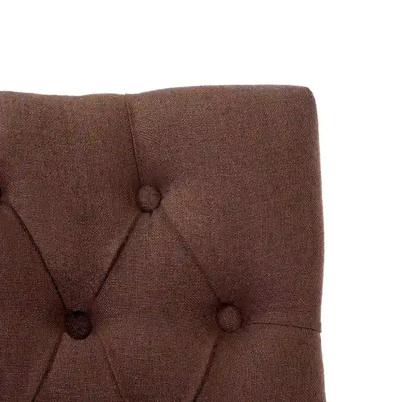 Carter 24 Classic Button Tufted Counter Stool Black Finished Legs