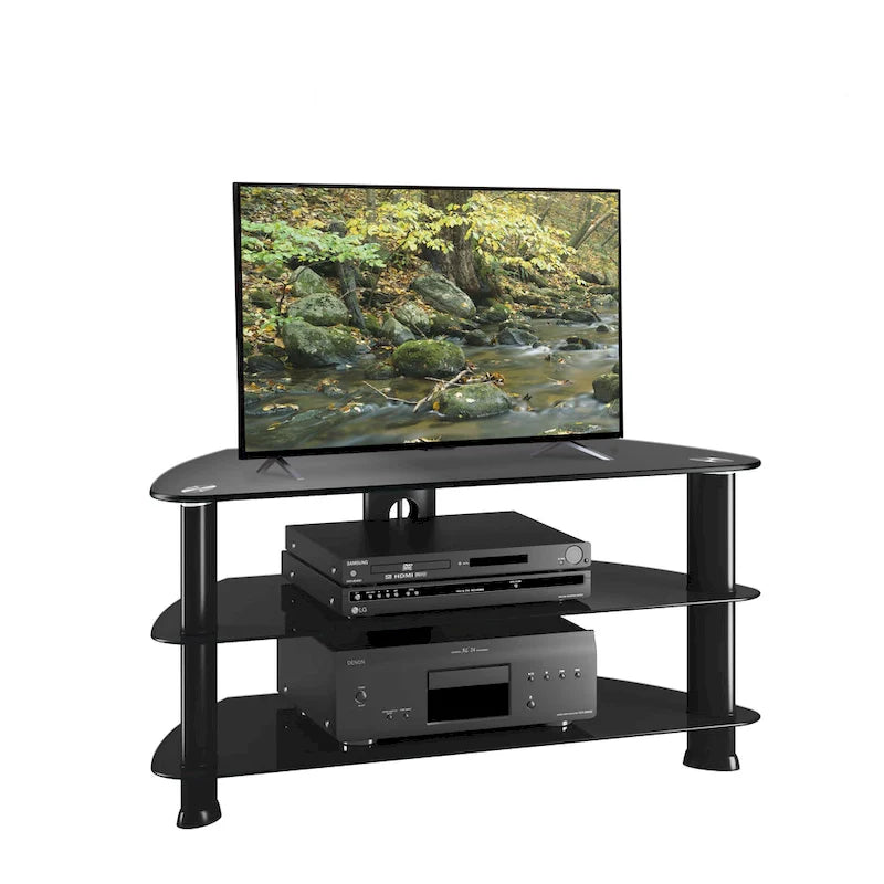 Laguna Black Glass TV Stand, for up to 48 TVs