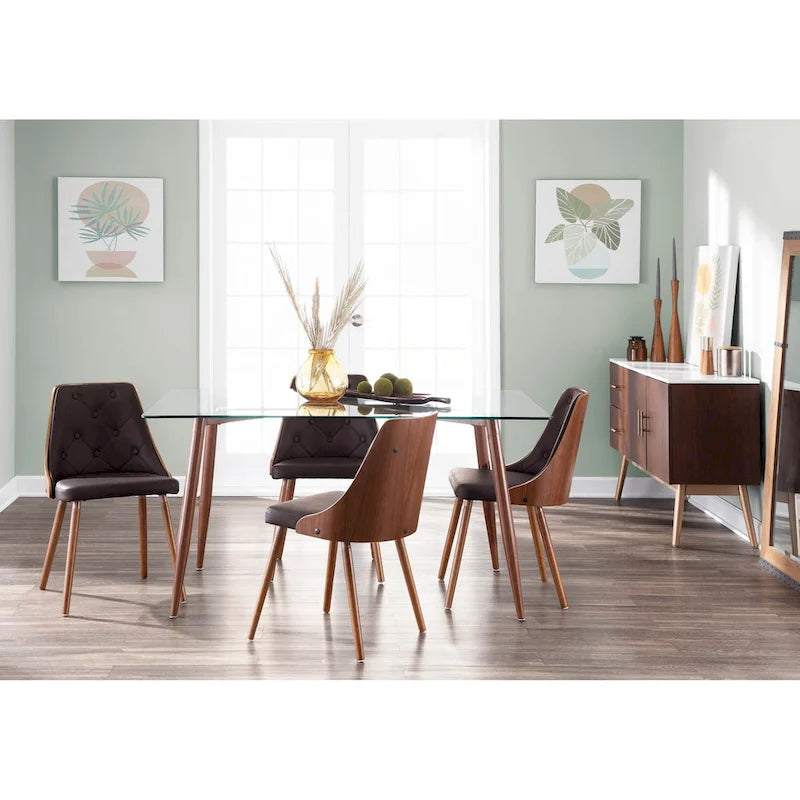Carson Carrington Arvika Mid-century Modern Walnut Wood Dining Chair - N/A