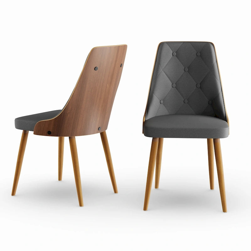 Carson Carrington Arvika Mid-century Modern Walnut Wood Dining Chair - N/A