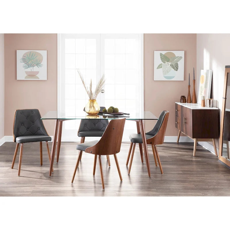Carson Carrington Arvika Mid-century Modern Walnut Wood Dining Chair - N/A