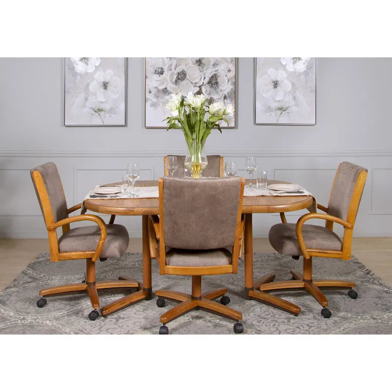 Casual Dining Brown 5 piece Expandable Table and Chairs Set