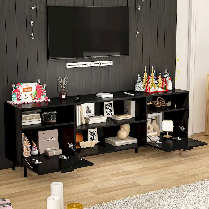 Ambient Electric Fireplace and Durable TV Stand Energy Efficient