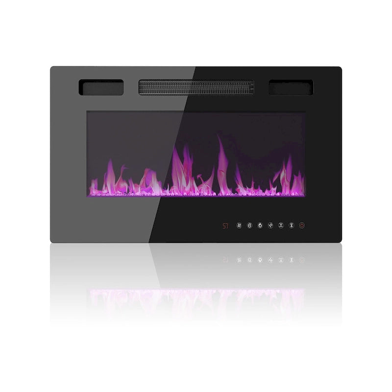 Ambient Electric Fireplace and Durable TV Stand Energy Efficient