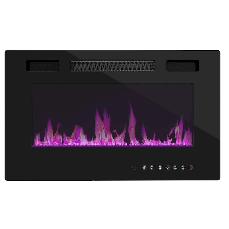 Ambient Electric Fireplace and Durable TV Stand Energy Efficient