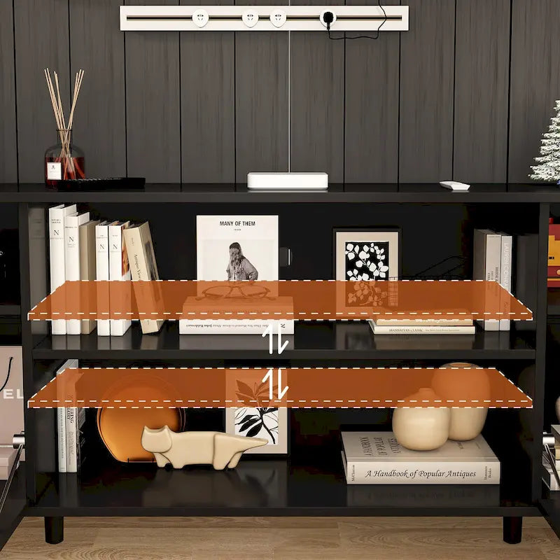 Ambient Electric Fireplace and Durable TV Stand Energy Efficient