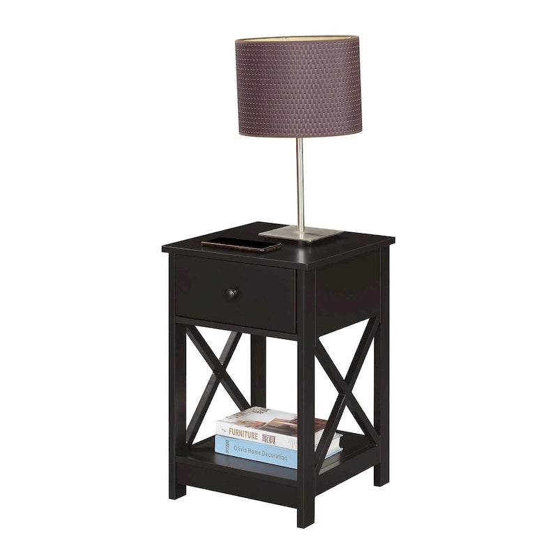 Convenience Concepts Oxford 1 Drawer End Table with Shelf