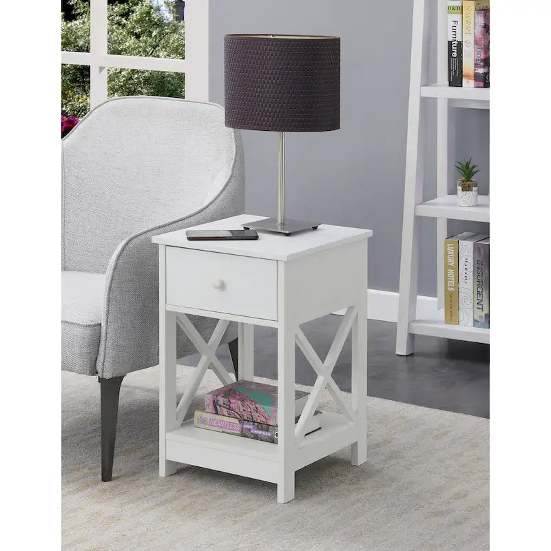 Convenience Concepts Oxford 1 Drawer End Table with Shelf