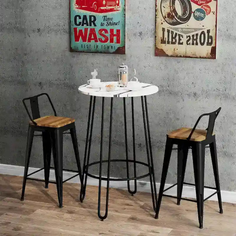 Bar Table Pub Table Bar Height Table Tall Bistro Round Bar Dining Table
